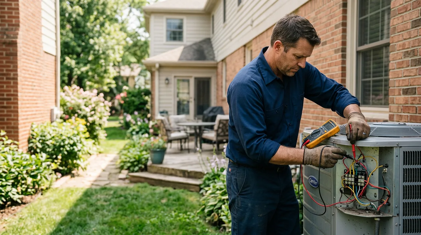 HVAC technician working near Santa Clara, NM